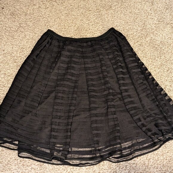Maeve Knee Length‎ Skirt with Sheer Overlay, Size 4 (Anthropologie) - Picture 1 of 3